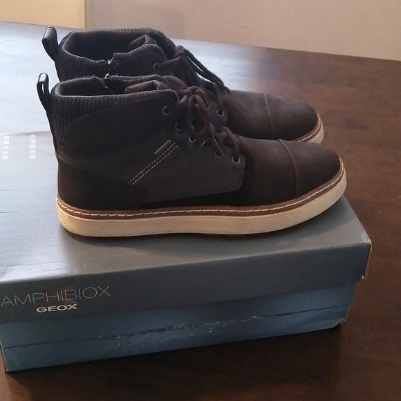 Geox U Mattias B Abx  Mens Black Leather Ankle Boots - Picture 6 of 15